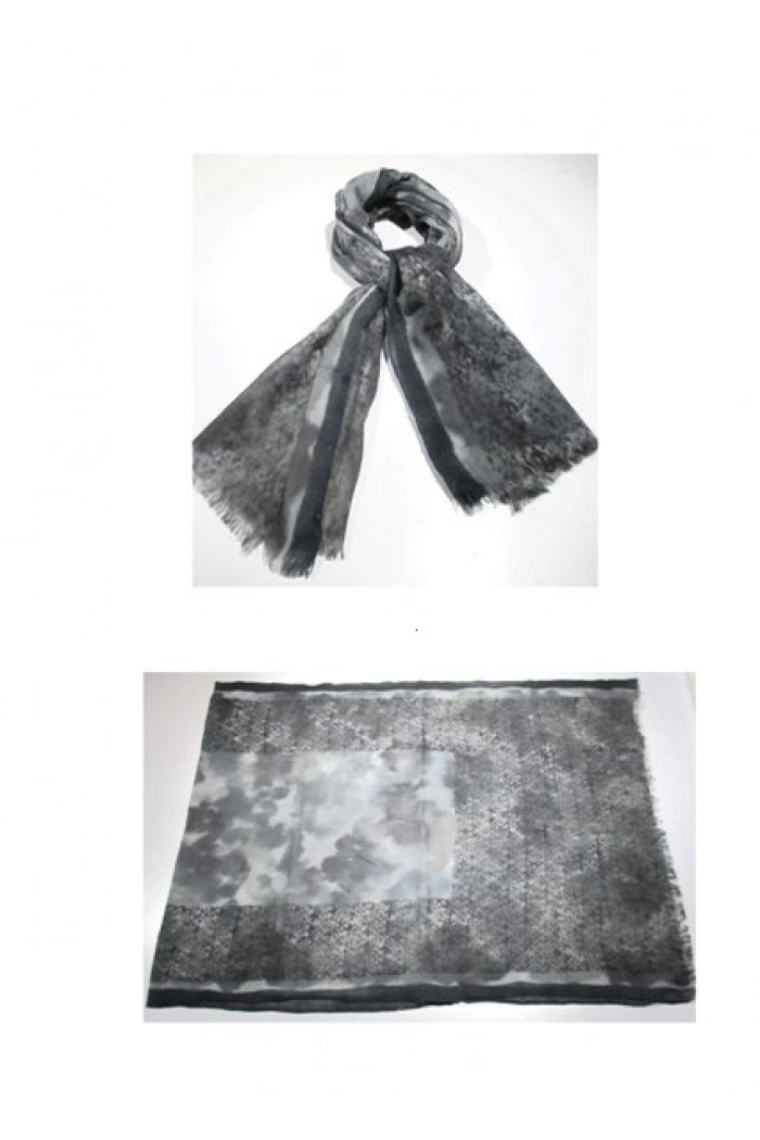 TWILL WOOL PAINTED SCARF